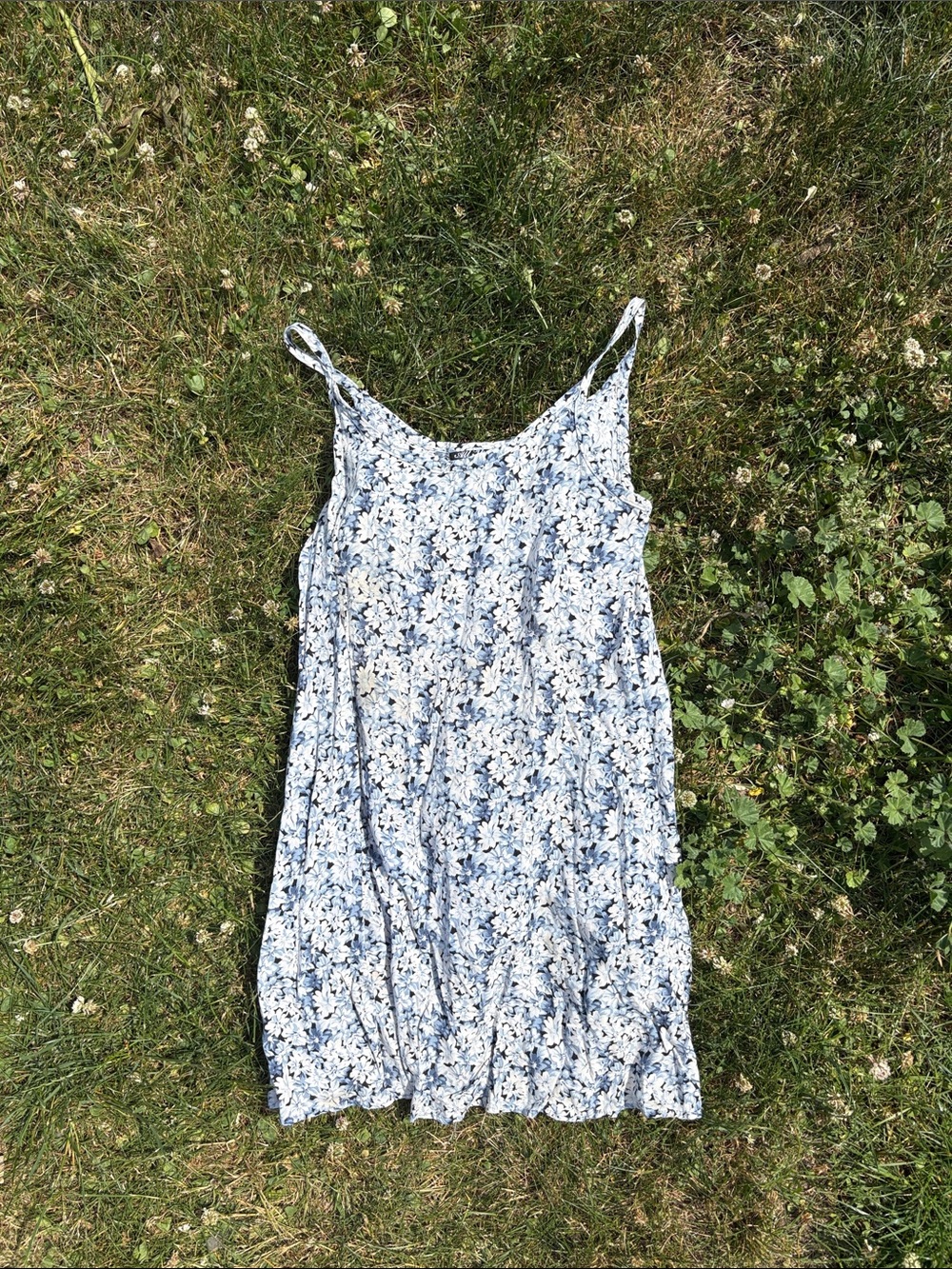 Girls Light Blue Floral Slip Dress